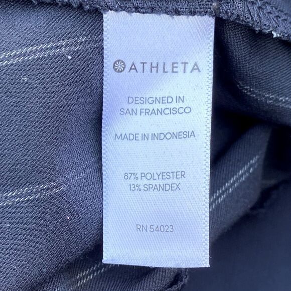 Athleta Women's Navy Blue White Striped Mid-Town Jogger/Pants Size 10. EUC - Picture 5 of 6